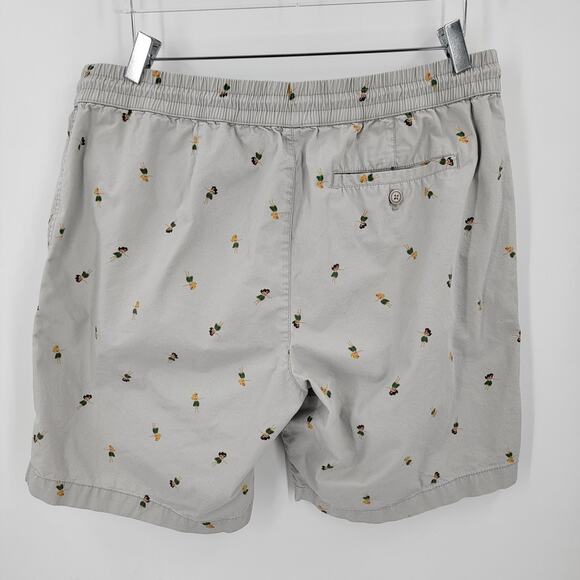 Charleston Threads Shorts Mens XL Hula Print Pockets Pull On Stretch Waist - Picture 2 of 7